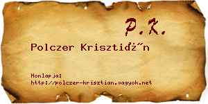 Polczer Krisztián névjegykártya